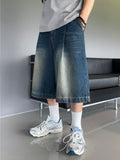Deep Tuck Brush Bermuda Denim