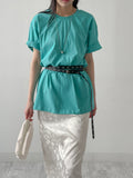 Eyelet Over Fit Short Sleeve T-shirt