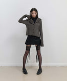 Tassel Collar Knit Cardigan