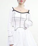Ellen cut color matching t-shirt