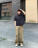 Damage Cotton Curved Pants