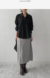 [Setup Available] Stitch Banding Long Skirt