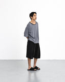 Cross Pleated Sweat Shorts