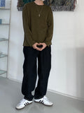 Round Cutting Knit Tee