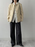 Pocket Fringe Half Tweed Jacket