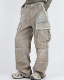 Fringe sand cargo denim