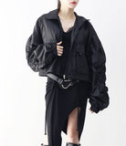 Oban Shirring Pocket String Overfit Windbreaker