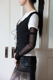 Ruling emboss summer vest