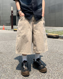 Deep Dyeing Double Knee Bermuda Pants