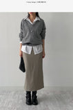 Basic Pencil Long Skirt