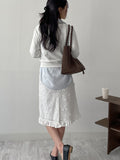 Forming Boat Neck Cardigan T-shirt