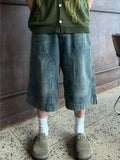 Haas Double Knee Bermuda Denim