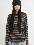 Multi stripe loose long sleeve