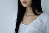 Matte Paper Pearl Necklace
