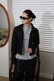 Rivet Crop Denim Jacket