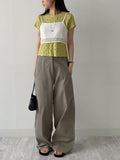 Embossed Wrinkle Short Sleeve T-shirt