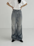 855 Pintuck Wide Denim Pants