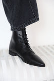 Strap toe ankle boots
