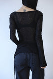 Cross long net knit