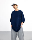 Essential Big Half Tee - Indigo