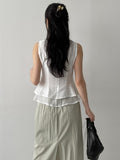 [Scarf SET] Liber Frill Sleeveless Blouse