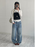 Shirred Ribbed Layered Tube Top