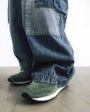 Distressed Cargo Denim Balloon Pants