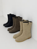 Matte Western Round Boots