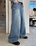 Dirty Wide Denim Pants