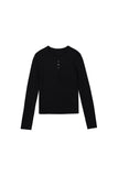 Crotty Button Ribbed T-shirt