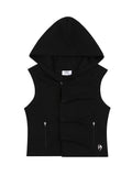 (W) ASYMMETRIC HOOD VEST