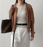 All Day Viscose Round Neck Cardigan