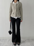 Blossom Square Neck Tweed Short Jacket