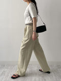 Ber Linen Two Tuck Wide Slacks
