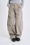 Curve pocket ham strap pants