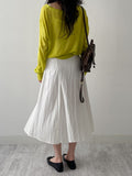 Zico Nylon Pintuck Midi Skirt