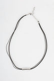 half silver tunnel necklace