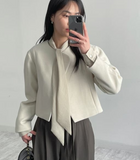 Pastel Tie See-Through Blouse