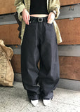 WASHED BLACK DENIM PANTS