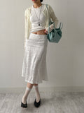 Dot Crease Mermaid Midi Skirt