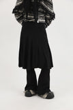 End-knee flared skirt