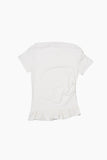 Drape frill slim tee