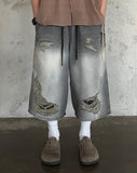 Raw Vintage Gray Tin Bermuda Denim
