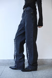 Tri fringe denim