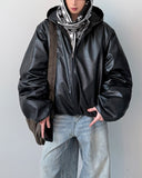 Exit Leather Hood Jumper