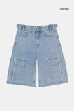 Code cargo bermuda denim pants