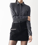 Natty Line Shirring Shirt