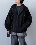 Stud Washing Hood Zip-Up
