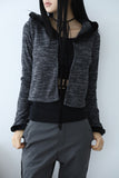 Trimmed cape cardigan