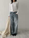 103 Grayish Wide Denim Pants